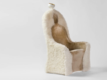 INVISIBLE PERSONAGE - Fur armchair with armrests high-back by BD Barcelona Design - view 2